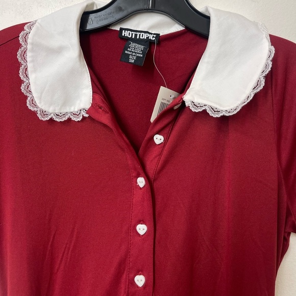 NWT Hot Topic heart lace collared dress - Picture 5 of 6